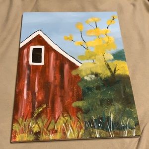 Country Barn Canvas Painting